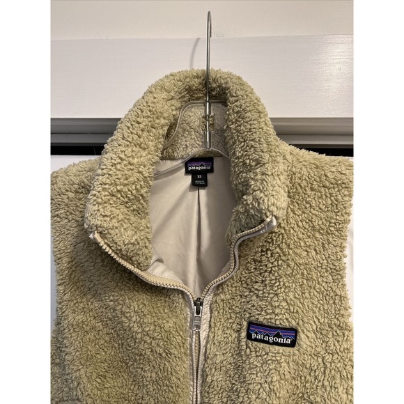 Patagonia Women's Vest Jacket Los Gatos OATMEAL/TAN Full Zip Fleece Size XS - Picture 3 of 6